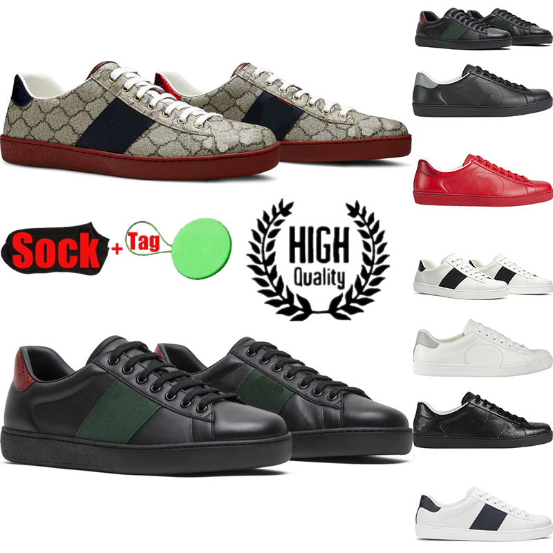Ace Designer Casual Shoes For Men Women Bees Stars Stiped Flat Heel Leather Sport Walk Sneakers 2024 Dhgate Trainers Plate-forme chaussure-image-939359966