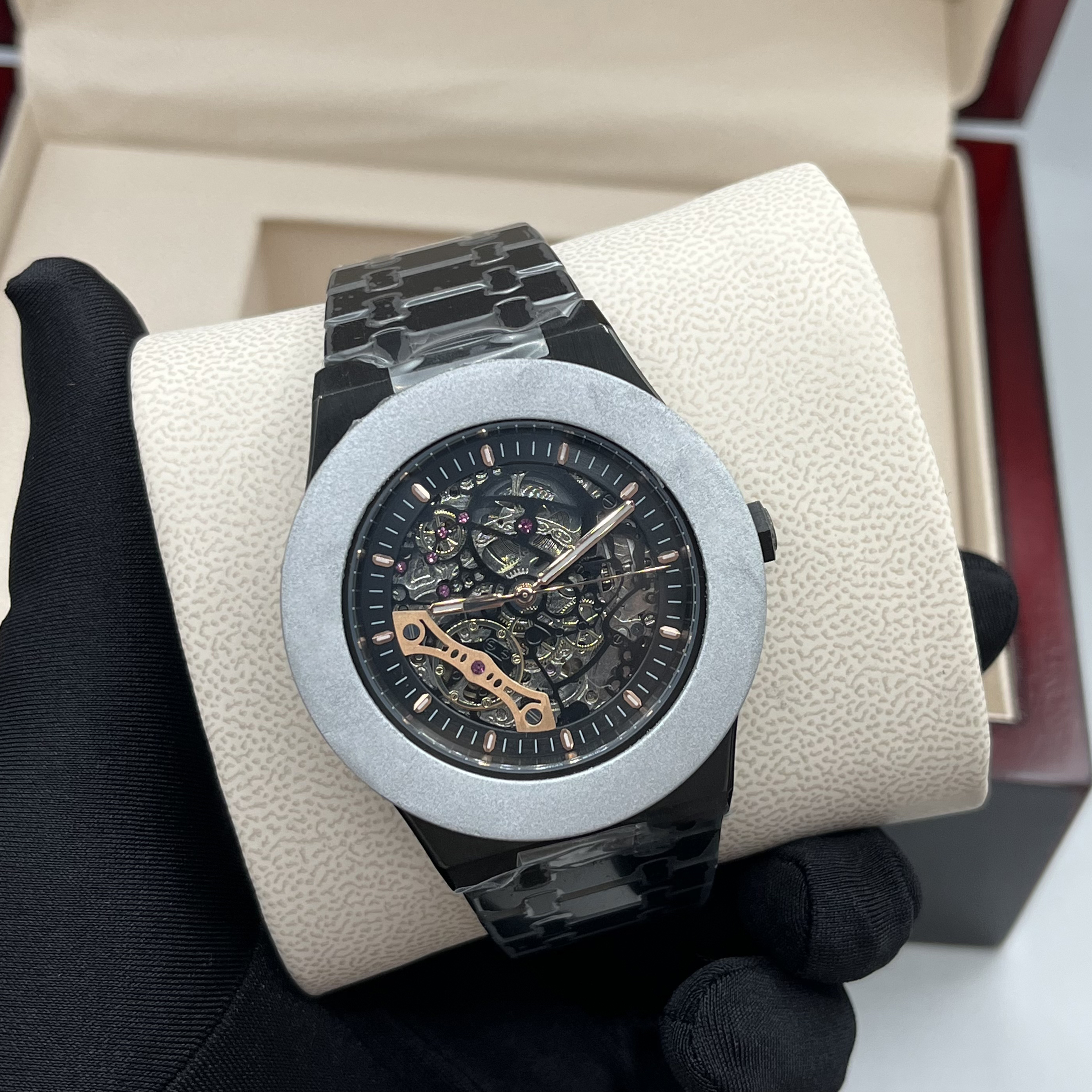 Men's automatic watch direct sales mechanical watch designer watch high-quality U1 sapphire swimming luxury 2813 007 watch black dial men -image-986664192
