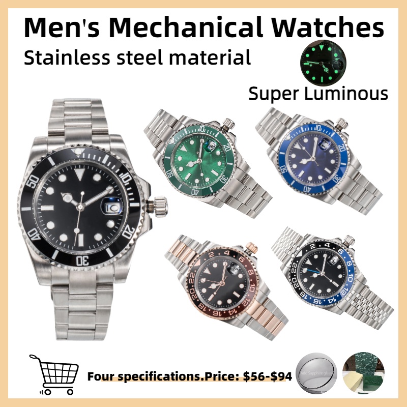 watch men's watch mechanical ceramic watch all stainless steel swimming watch sapphire luminous watch business casual montre 2813 automatic watches 