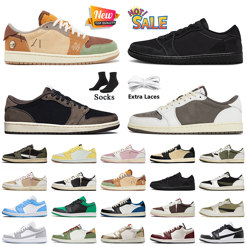 Jumpman 1 low basketball shoes Zion Williamson Voodoo Reverse Mocha Black Phantom 1s sneakers Wolf Grey Paris Olive Panda UNC mens womens outdoor sports trainers 