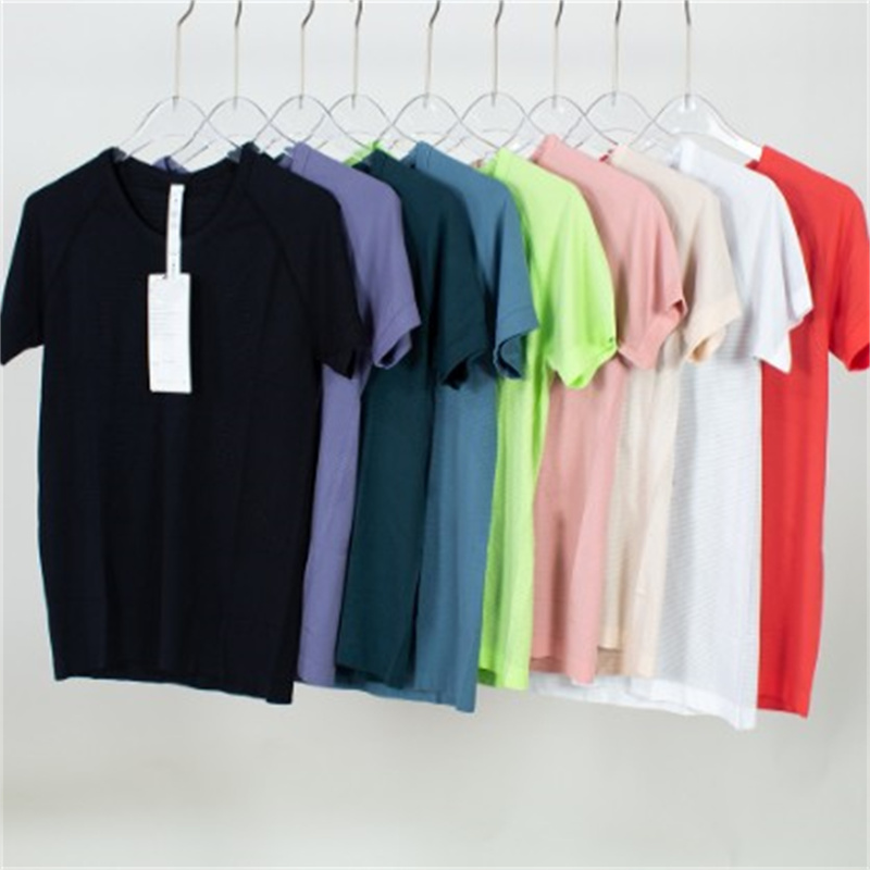 womens shirts yoga designer sports swiftls tight t shirts wear Tech lady short-sleeve jumper pullover tops knit elastic fitness Fashion woman clo-image-986170933