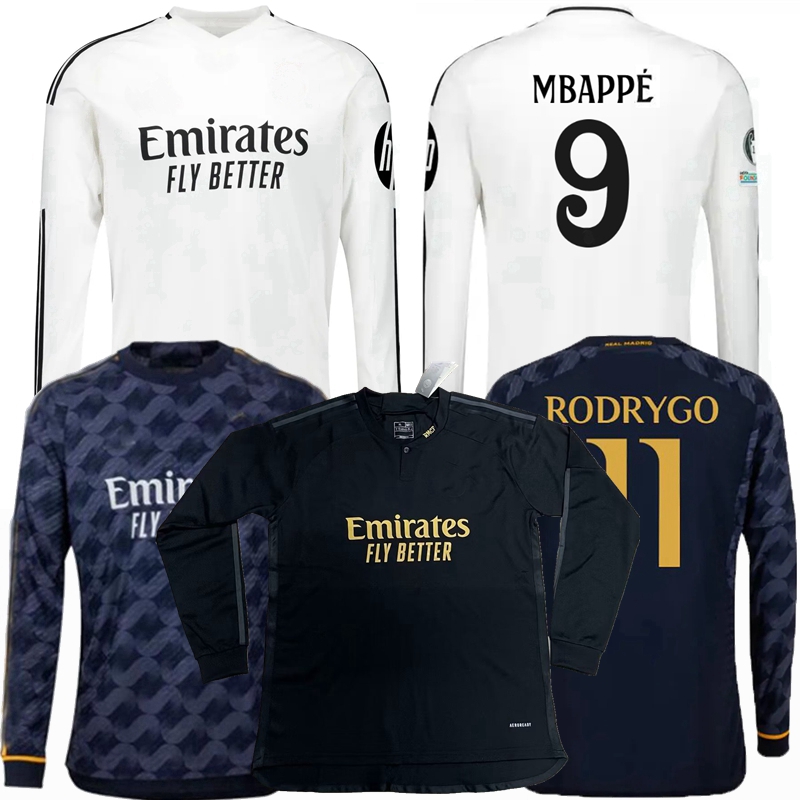 Long sleeve Player Fans ARDA GULER Mbappe Soccer Jerseys BELLINGHAM reAL mADRIds VALVERDE Endrick VINI JR CAMAVINGA KROOS MODRIC 2024 2025 football full shirt 