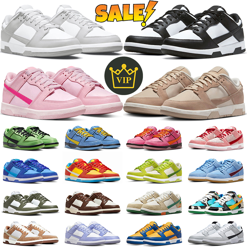 With Box 2024 men women designer casual popular shoes panda sneakers white black triple pink blue raspberry green laser orange GAI lows mens trainer 