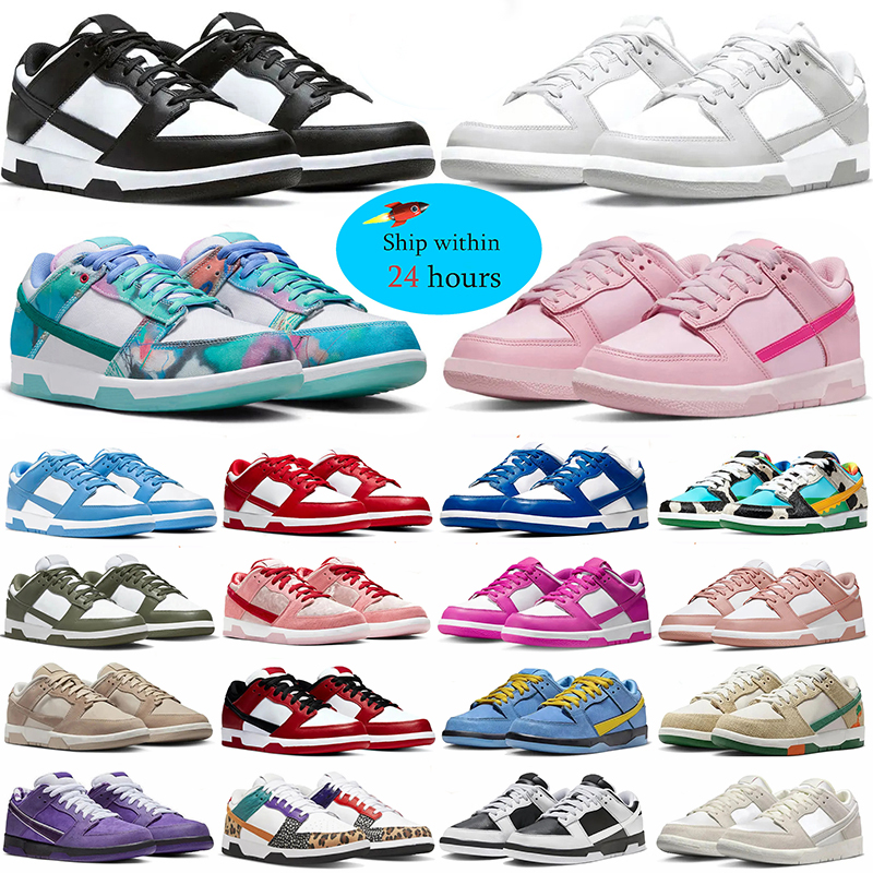Panda low Designer shoes Running shoes men women triple pink Grey Fog UNC Brown Purple Lobster university red UNC GAI outdoor chaussure sneakers trainers 