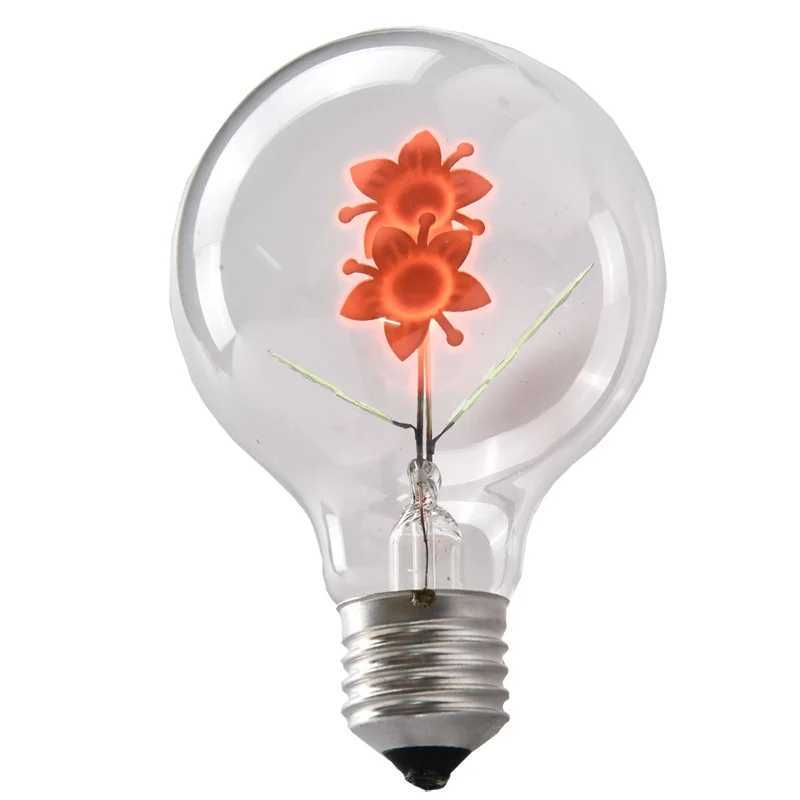 Desk Lamps Creative personality flower bulb decoration bulb art LED bulb luminous dark red light source energy saving slightly bright 1W S2460555-image-986438049