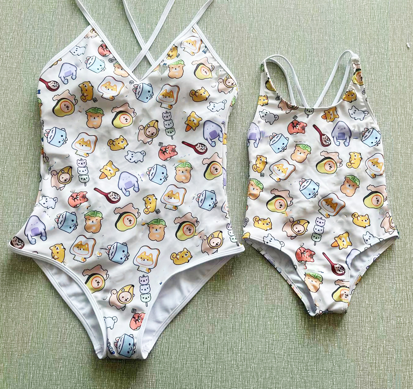 kids Designer Clothes Parent Child Sets Parent-child Swimwear Baby Swimsuit New Women Girls Swimming Costume One Pcs Letters Beach Biki Bikini-image-987150084