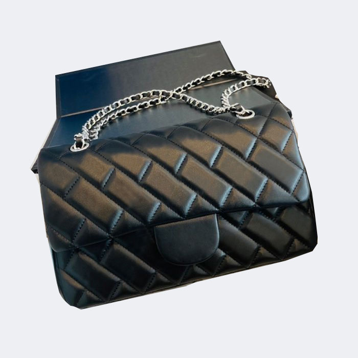 Designer Shoulder Bag Women Crossbody Bags High Quality Caviar Style Real Leather Gold And Silver Hardware Square Handbags Fashion Girl Chain Cross