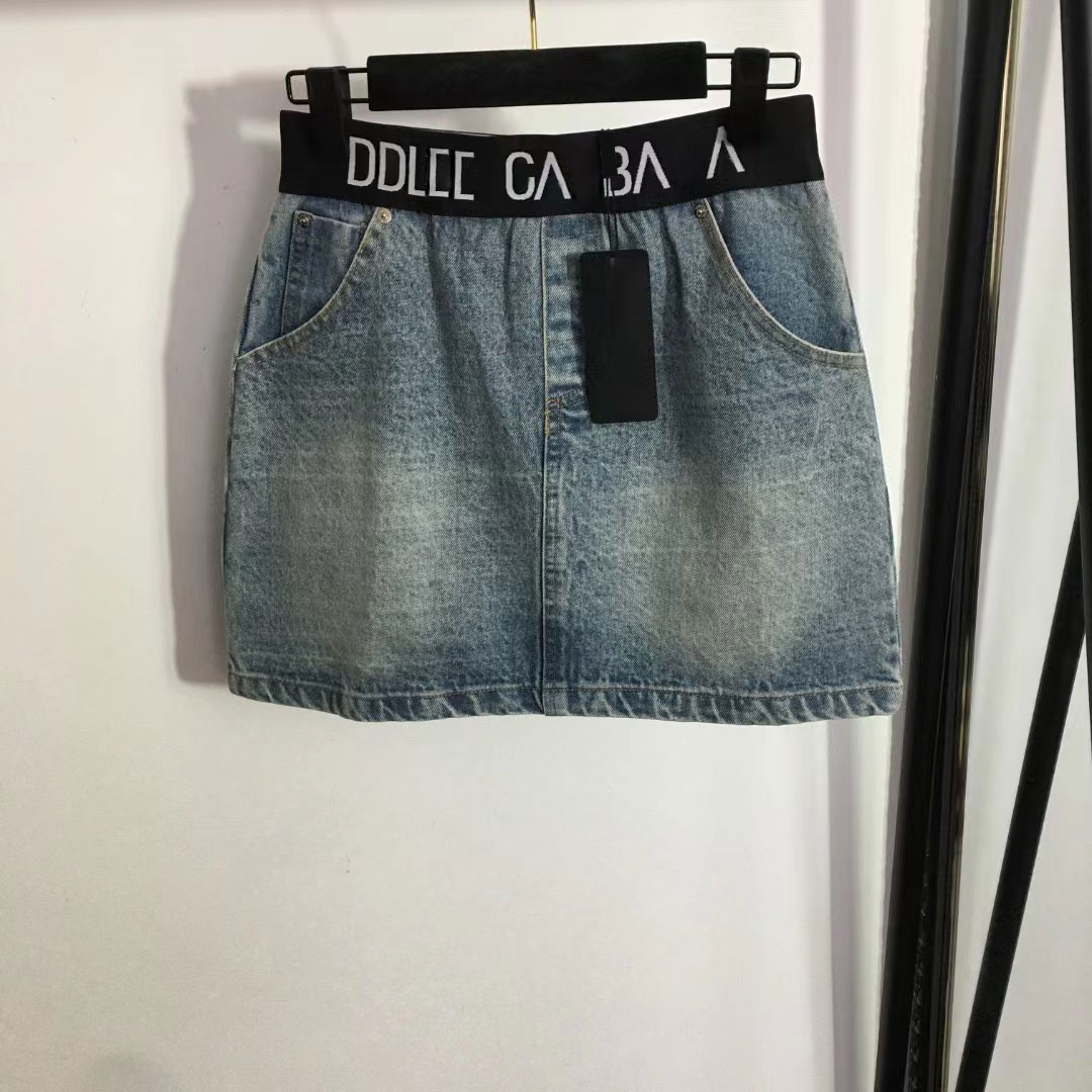 2024 Designers Shorts Fashion Clothing Women ladies top crop tank blazer hotty hot shorts bodysuit New letter webbing elastic waist denim short s-image-986854309