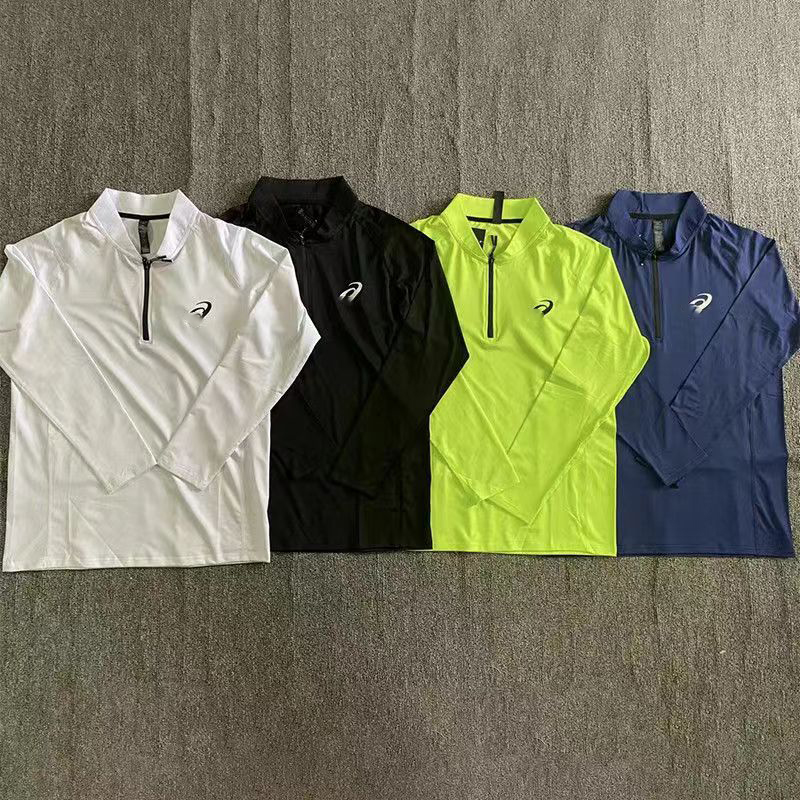 Mens sweatshirt designer polo shirt letter print quick dry fitness top slim sweat absorbent breathable refreshingshirt large size M-3XL-image-987081506