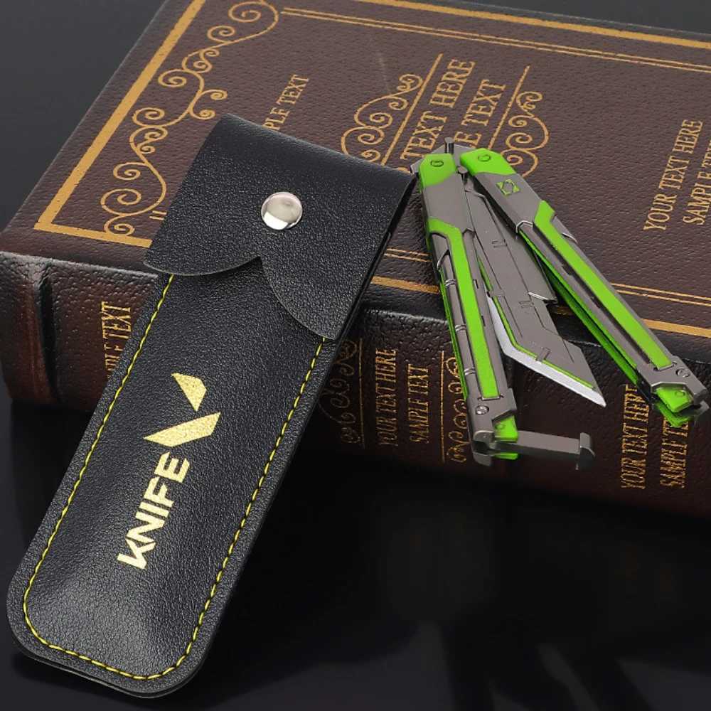 Novelty Games 21cm toy alloy model Valorant game peripheral RGX-11Z-PRO butterfly knife fluorescent blade T240607-image-987083716