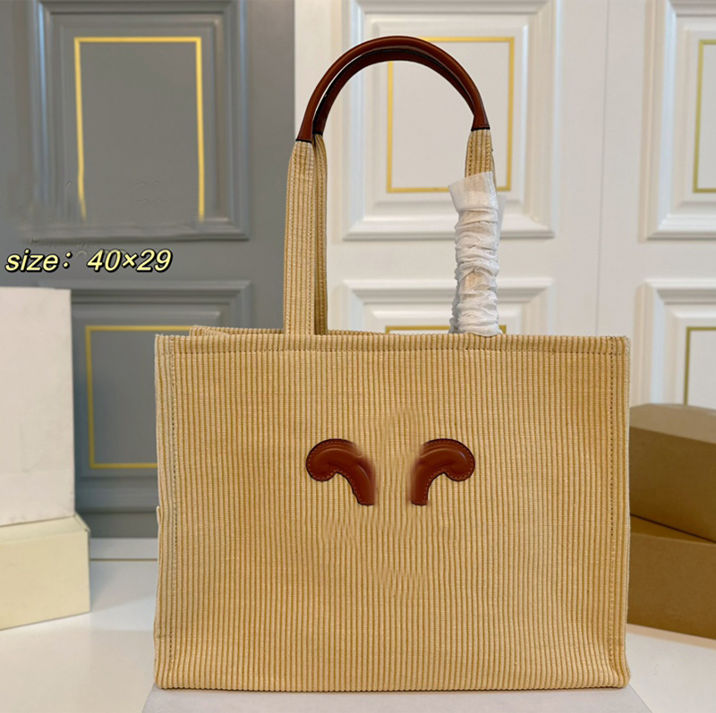 Woman Straw Beach Bags Designer Tote Bag Luxury Handbag Women Letters Handbags 40cm-image-987160429