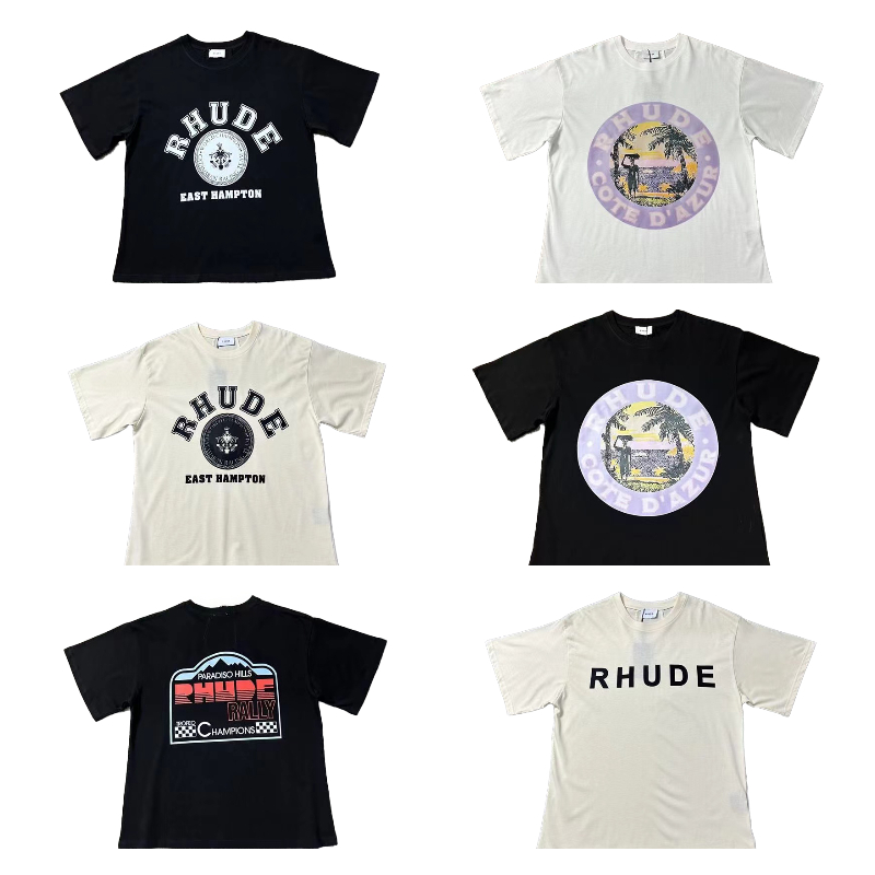 rhude shirt designer t shirt Mens Tess Designer Men Women Casual Print Breathable Fashion Short Sleeve Round neck Tshirts men US Size S M L XL-image-987541380