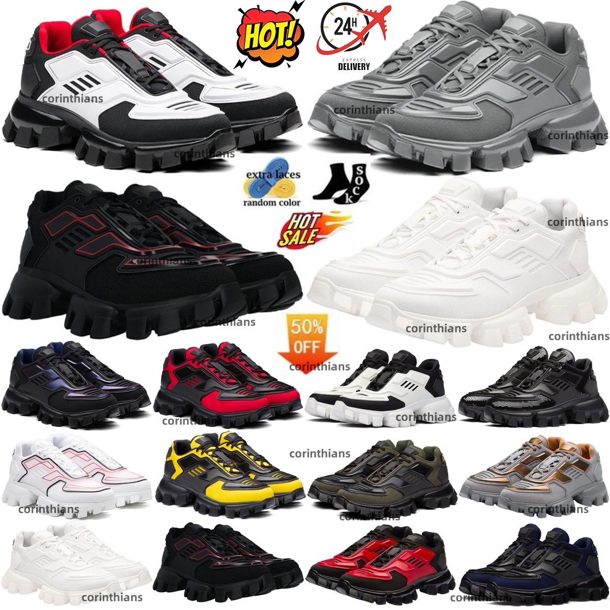 Cloudbust Thunder Knit Designer Sneakers Casual Shoes Women Men Trainers Symphony Platform Red Black White Red Blue Capsule Series Lates Rubber L-image-987475024