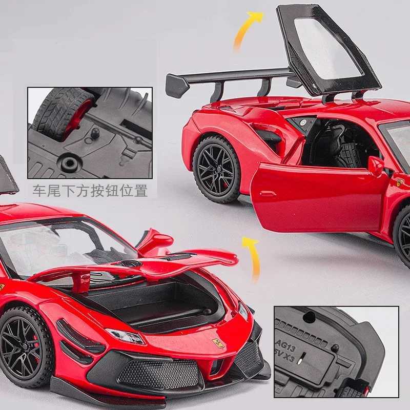 Diecast Model Cars 1 32 FALARI 488 Sport Car Alloy Car Model Diecasts Toy Vehicles Toy Cars Free Shipping Kid Toys For Children Gifts Boy Toy-image-987499445
