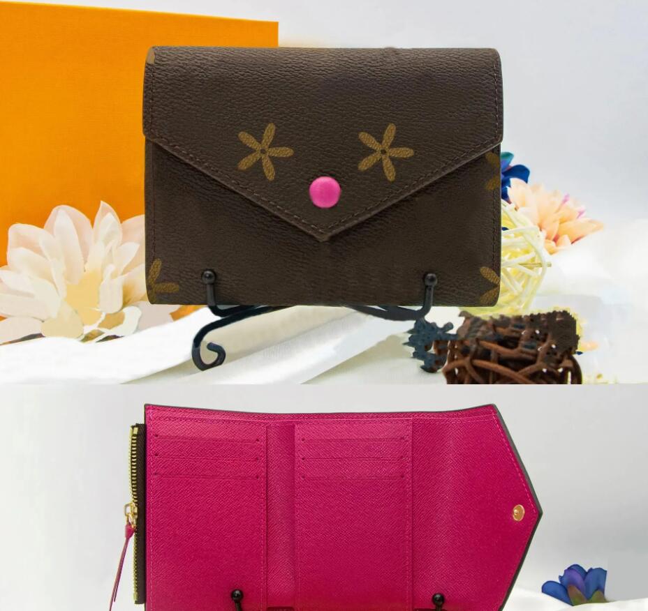 Fleur brune Rosalie Victorine Portefeuille Luxury Femmes Coin Purse M41938 Holder de carte Keychain Homme Designer Bourses Pouche clés Porte-cart