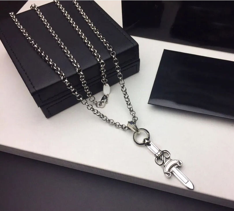 Designer Chains Pendant Necklaces for men and women trend personality punk cross style Lovers gift hip hop rock jewelry-image-957786945