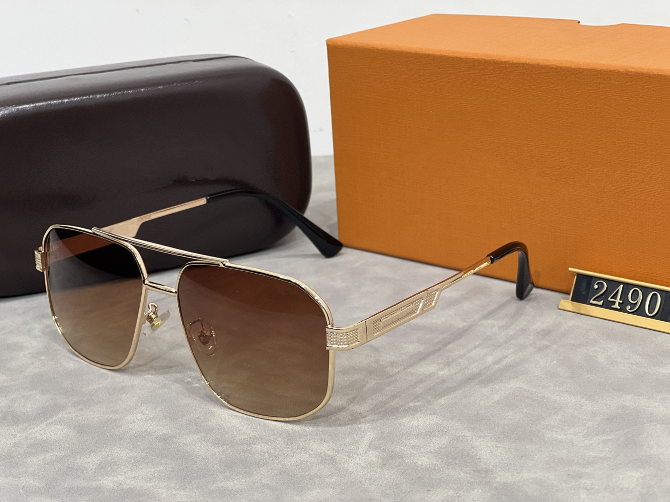 2024 Fashion Designer Lunettes de soleil Hommes ATTÉRIE CLASSIQUE 0259 Cadre carré métal