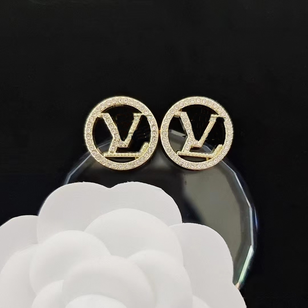 Créateur de mode Simple boucle d'oreille marque boucles d'oreilles lettre plaqué or femmes bijoux accessoires mariage cadeau de noël 20style s