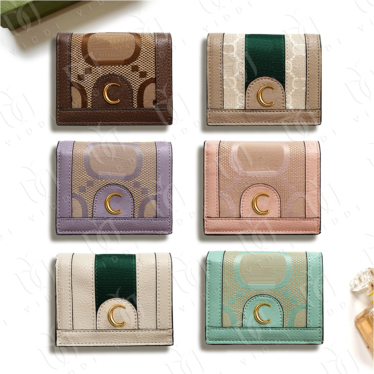 Luxury Folding Wallet Designer Card Holders wallet coin purse Man Womens Short wallets Fashion leather wallet Luxury Brand small wallets with card s