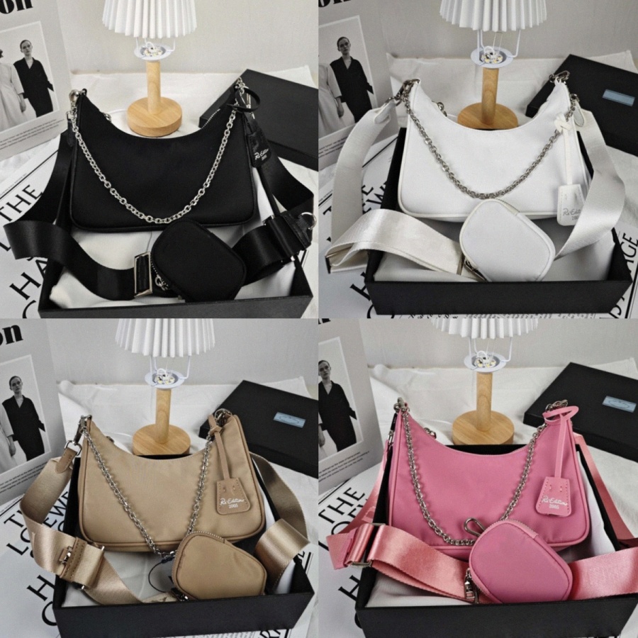 2005 Designer Bag hobo 3 Pieces Bags Crossbody Purses Sale Luxurys Shoulder Bag Handbag Women's Lady High Quality Chain Canvas Fashion Walle-image-988372208