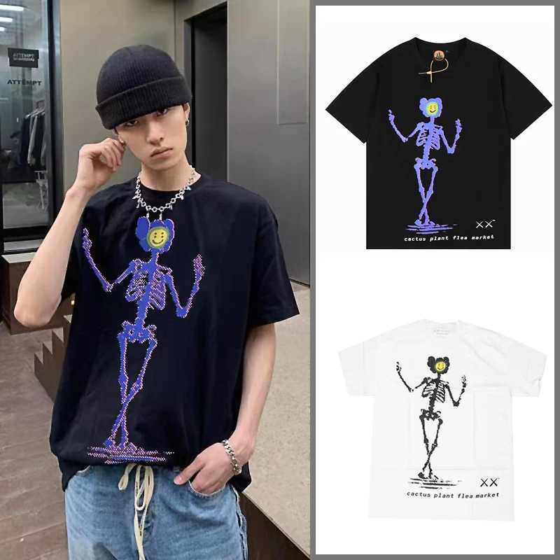 Men's T-Shirts Classic Cactus Plant Flea Market T-shirts Graphic Print CPFM XYZ Skull T-shirt Men Women 1 1 High Quty Strtwear T240607-image-988281232