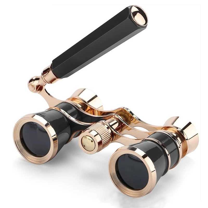 Telescopes 3x25 Vintage Binoculars Telescope Opera Theater Glasses with Retractable Handle Women Girls Telescope Hose Racing Glass 2461103-image-988281394