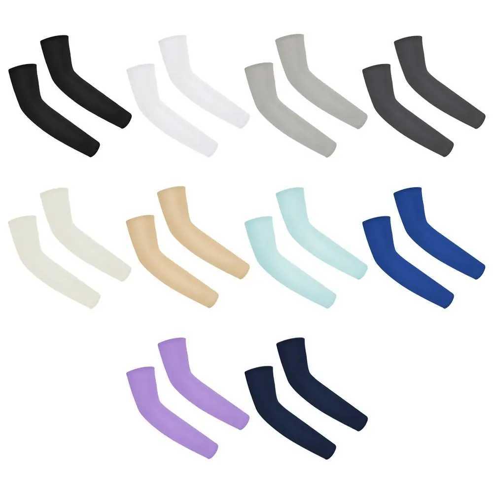 Protective Sleeves 1 Pair Kids Sports Cooling Arm Sleeves Cover Sun UV Protection For 5-12 Years Girls Boys Elastic Ice Cuff Cycling Arm Warmer S-image-988254320