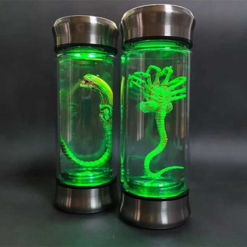 Novelty Items Alien Glow Jar Xenomorph Specimen Facehugger Embryo Glass Jar Movie Prop Replica Home Decor Desktop Crafts Sculpture DecorationL464-image-988910351