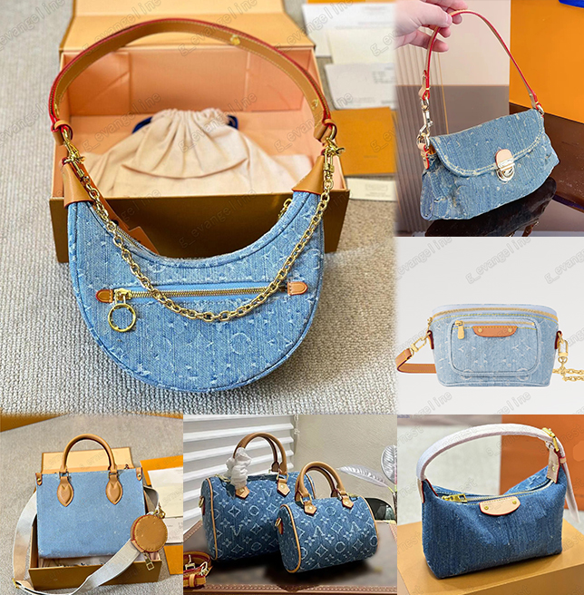 Women's MINI BUMBAG Designer Denim Bag Cross-Shoulder Bag Handbag Canvas Bag-image-989014498