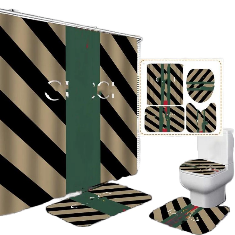 2026 Designer Top Quality Carpet Bathroom Foot H Pad Bath Mat And Shower Curtain Set Toilet Seat Covers Home Decor 5 005 Free Shipping