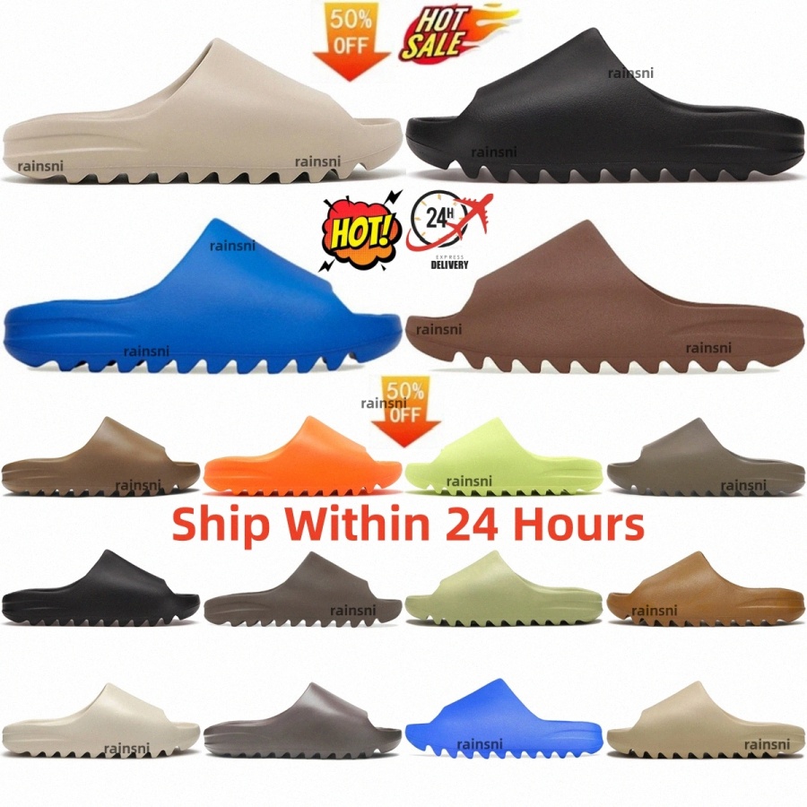 Designer Slide Slides Slippers Clogs Mens Womens Onyx Slate Clog Slipper Grey Slate Marine Bone Azure Dark Flax Salt Pure Resin Glow Green Ochre-image-988909345