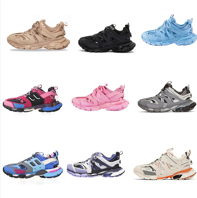 Designer Sneakers Track 3 3.0 Men Shoes Brand Women Sneaker White Black Leather Trainer Nylon Printed Platform Trainers Running Shoe 36-45-image-988873303