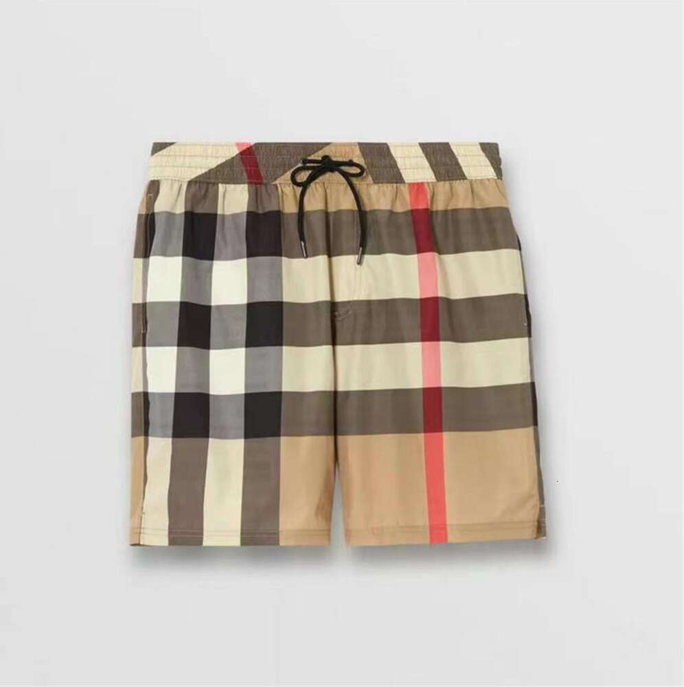 2024 checked shorts mens new summer pants fashion beach straight sports casual 1168ess