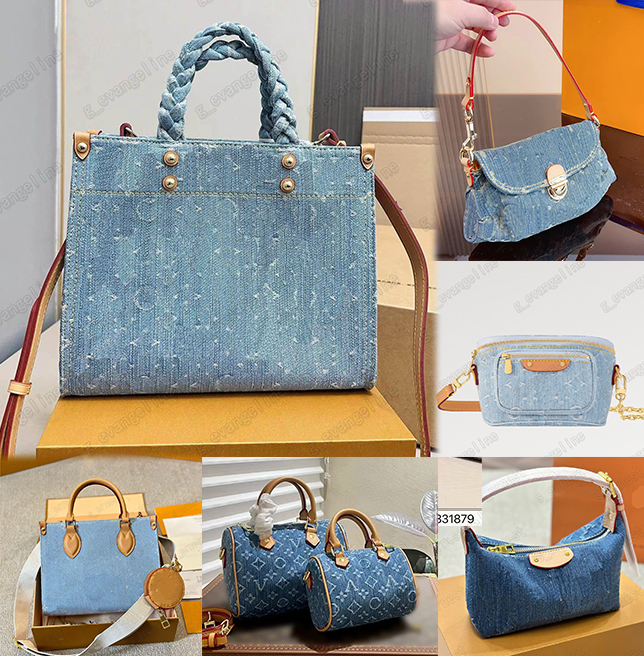 Sacs à main de luxe en Denim pour femmes, sac sous les bras décontracté de styliste, sac à bandoulière Vintage de haute qualité, nouvelle collect
