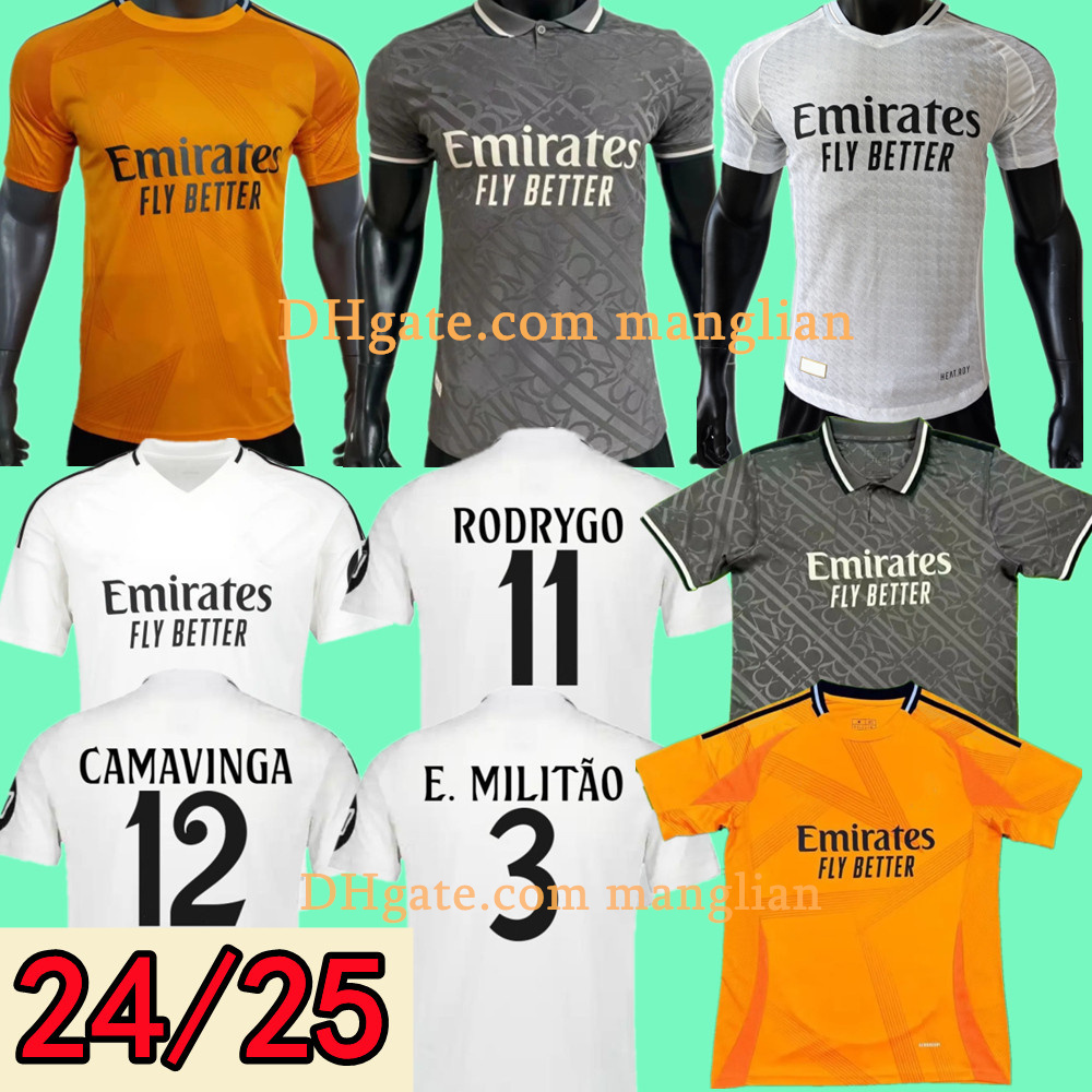 24 25 Season Soccer Jerseys BELLINGHAM VINI JR MBAPPE 9 TCHOUAMENI football shirt CAMAVINGA Rodrygo MODRIC Camisetas men kids kit uniforms fans p-image-988757566