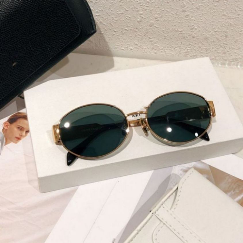 Womens sunglasses for women oval frame designer sunglasses women metal mirror legs green lens sunglasses retro small round frame sexy little woma-image-951072190