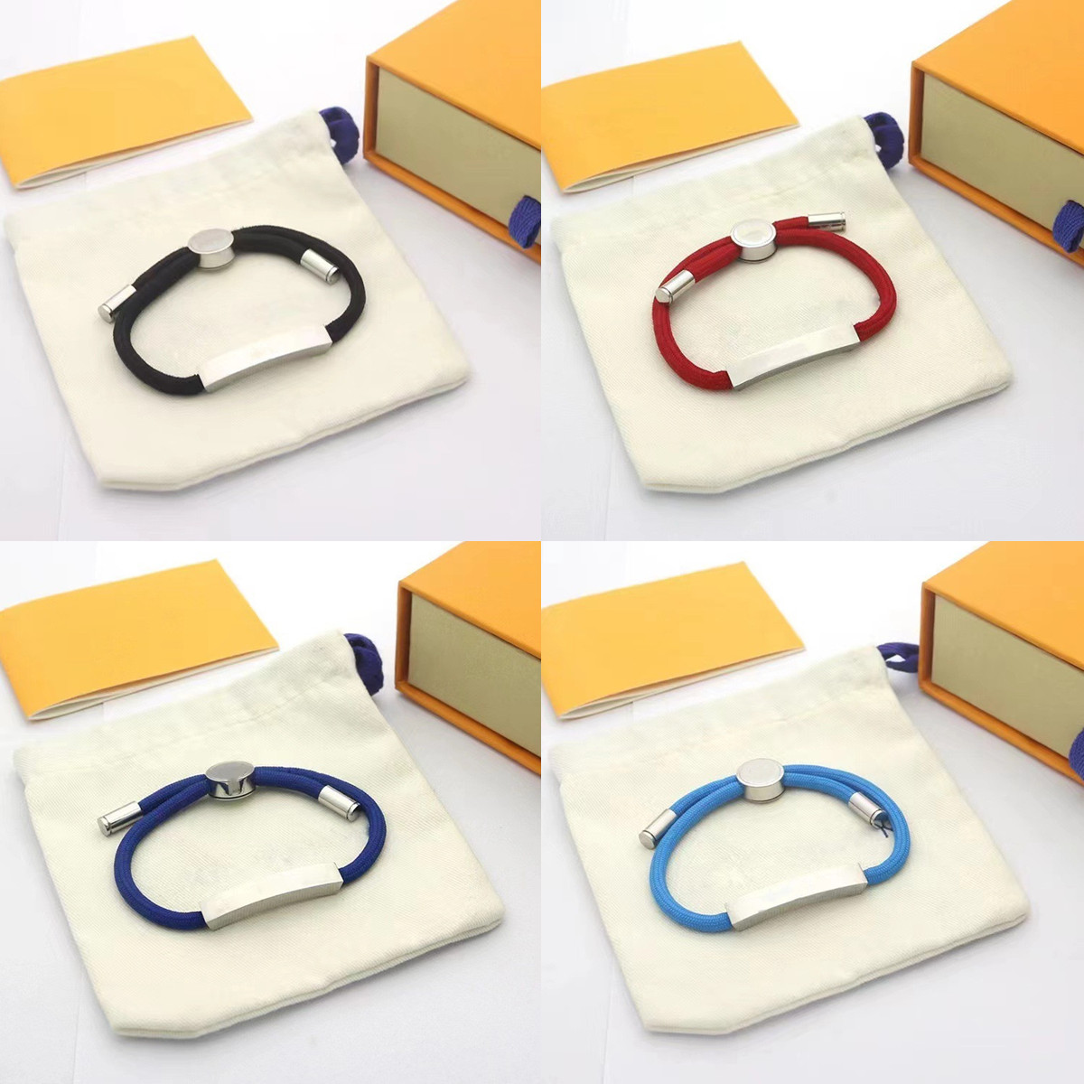 Orange Cuff Hand Strap Designer Bracelet For Men Women Fashion Jewelry Hip Hop Street Classic Travel 5 color selection Charm Friendship Silver Go-image-989469474