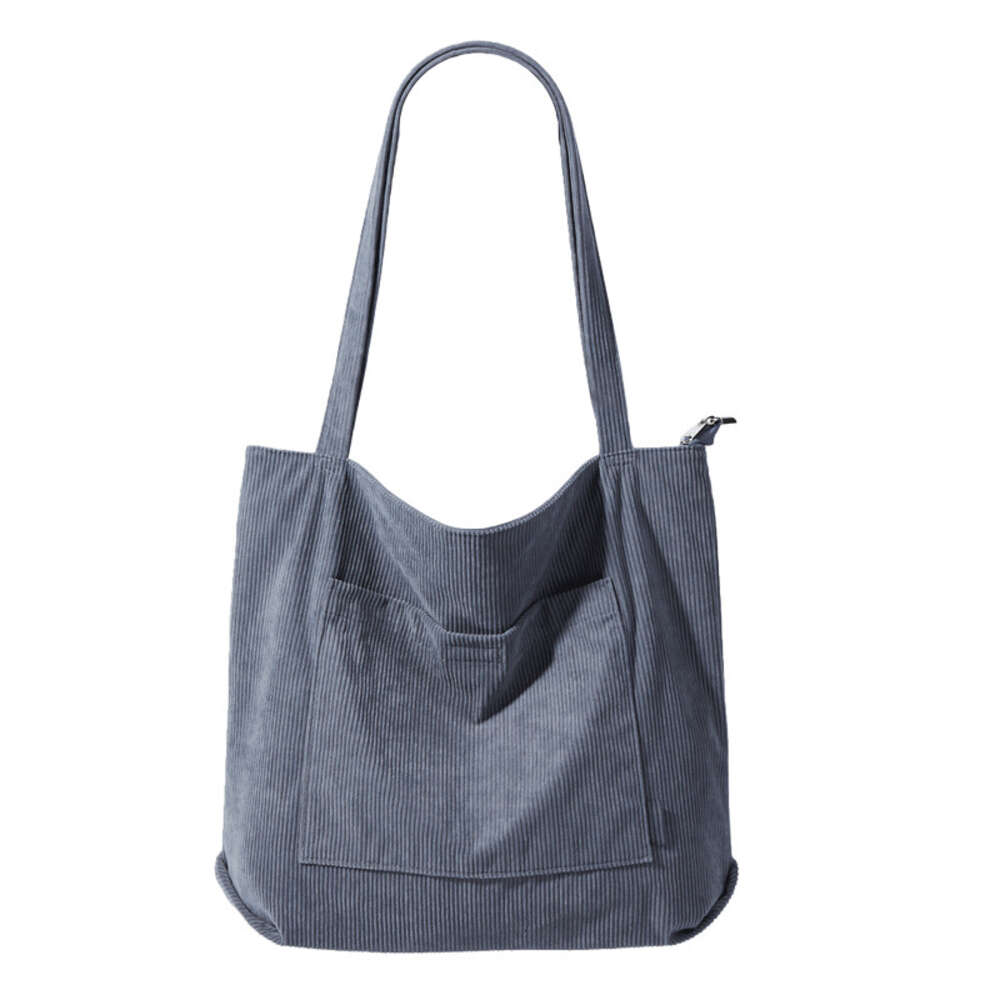 Nouveau sac de shopping décontracté coréen, sac à main en toile de velours côtelé à la mode, sac à bandoulière simple et résistant aux éclaboussu