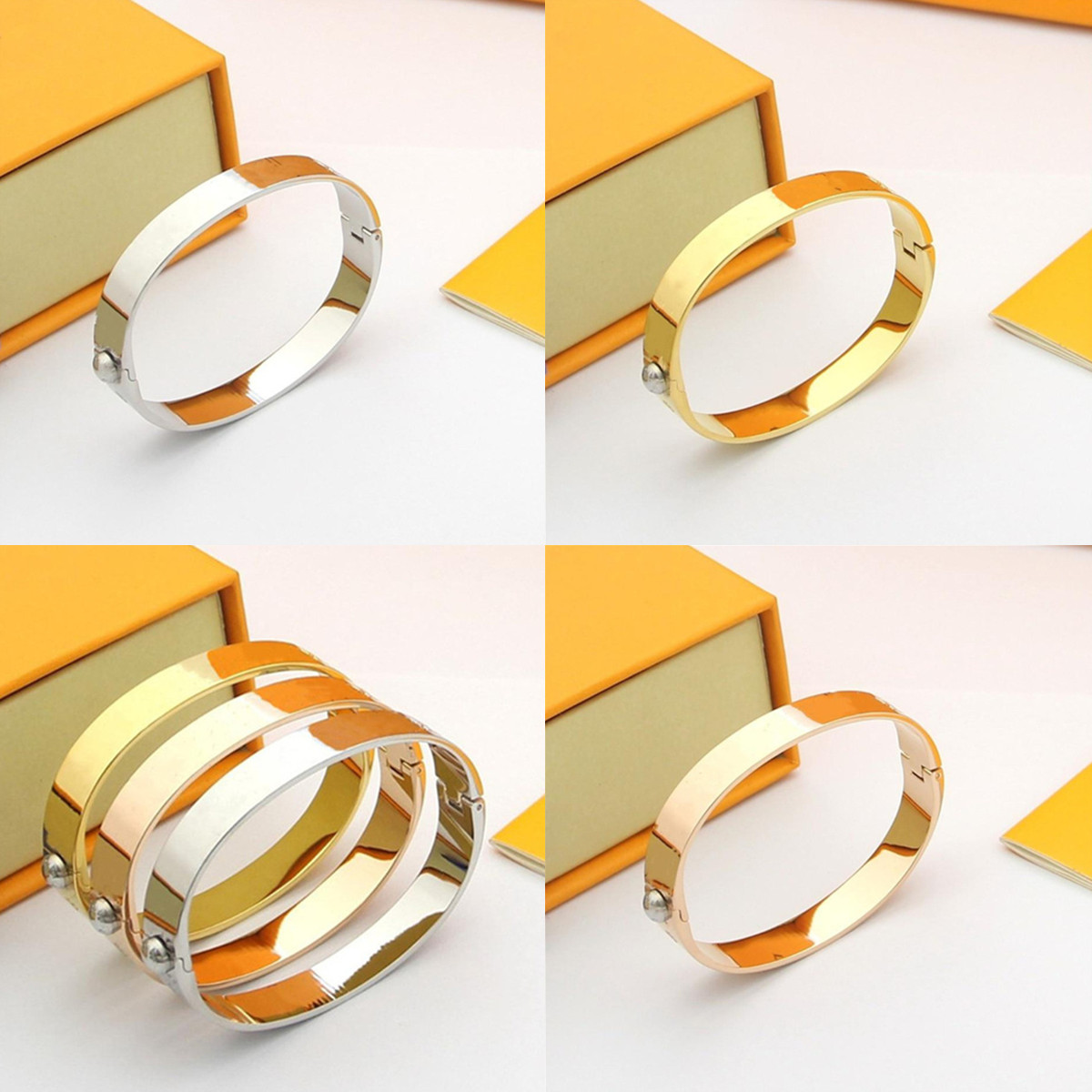 fashion jewelry womens mens bracelets charm bangle classic unisex Exquisite Couple Friendship Birthday Party Gifts High quality non fading silver-image-991227166