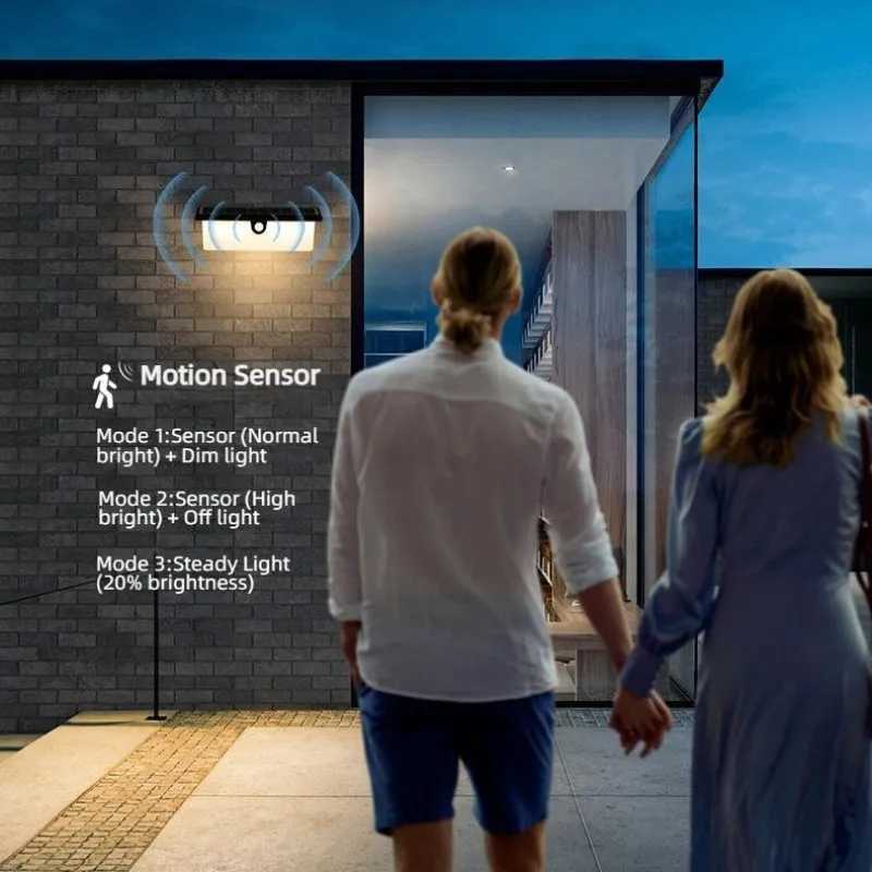 Outdoor Wall Lamps LED Motion Sensor Solar Lights Outdoor for Garden Outdoor Solar Lights Waterproof Solar Powered Led Outdoor Lighting Wall lamp-image-989781800