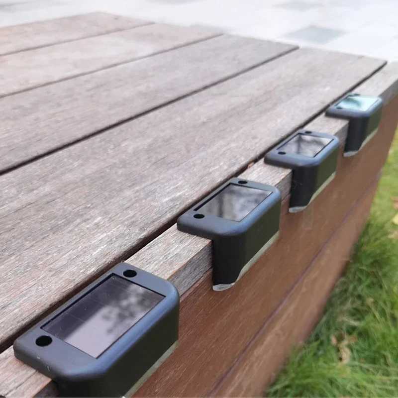 Outdoor Wall Lamps Solar Porch Lights Mini Staircase Waterproof Wall Light Courtyard Railing Fence Solar Convenient Wiring Free Wall Lamps Lighti-image-989767061
