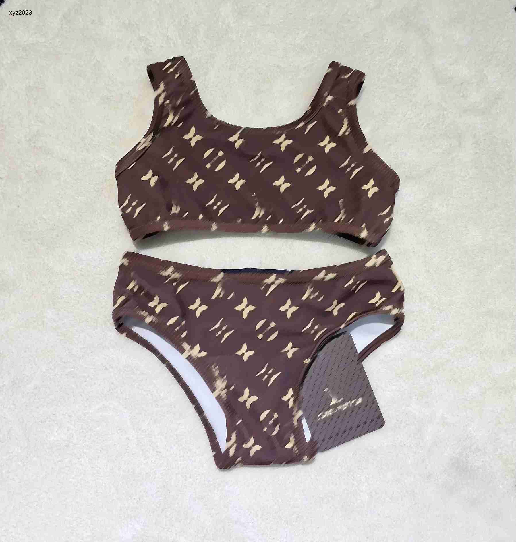 Fashion baby Swimsuit kids Two piece set Designer girls swimwear Size 90-160 CM Seaside travel clothing child Beach Bikinis 24May-image-990055557