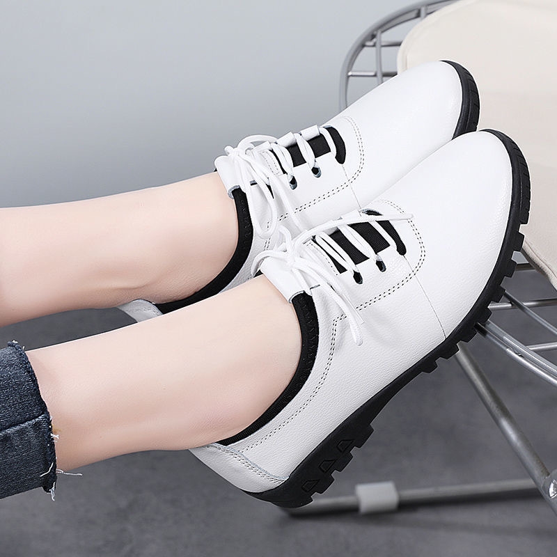 Sports fashion all casual mother large size single leather soft sole travel shoes women