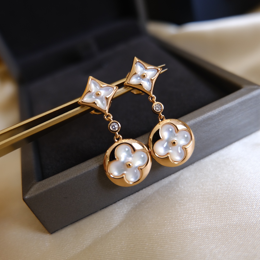 With Box Luxury Women Stud White Pearl Earrings Designers Rose Gold Fashion Stud Earrings For Wedding Party jewelry never fade-image-990084278