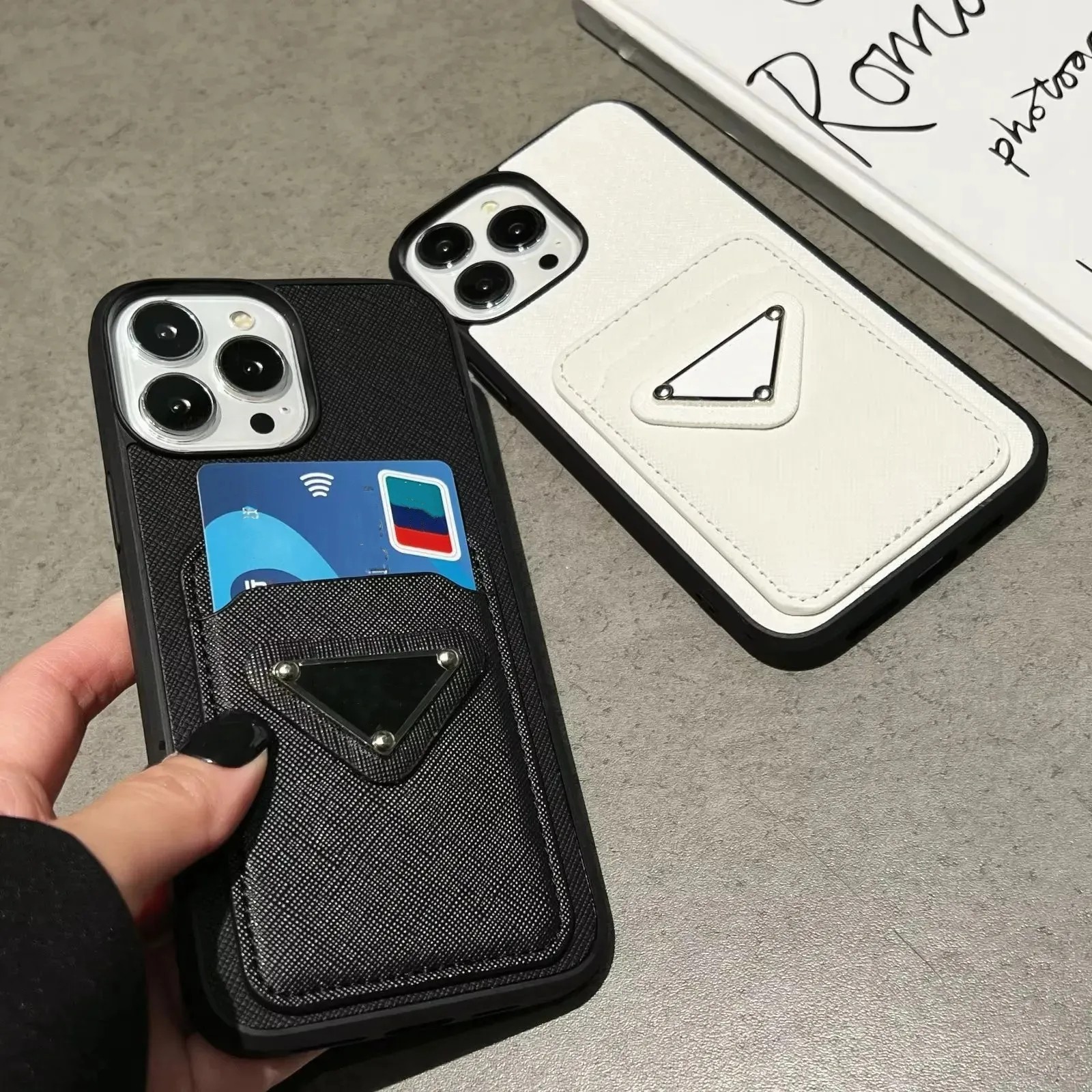 Designer Phone Case Luxury iPhone Case for Apple iPhone 15 14 13 12 11 Pro Max 14 Plus Samsung s23 ultra s22 s21 plus Cover Triangle Cell Phone C-image-990561264