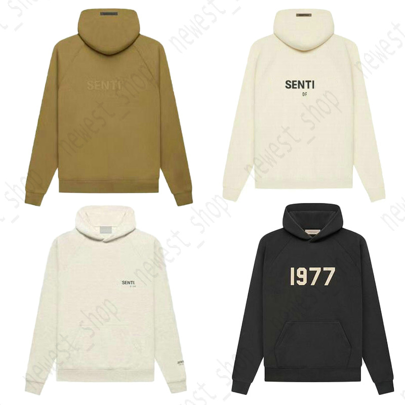 designer mens hoodies classic letter 3D letter print pullover hooded oversize streetwear Sweatshirts 1977 long sleeve black khaki Hoody cotton cloth