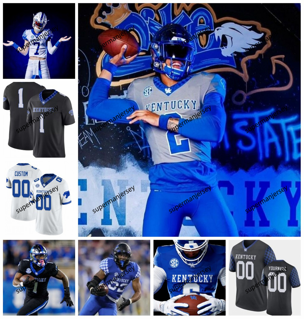 NCAA Kentucky Wildcats Custom Football Jerseys XS-6XL - Personalized Player Options 2024 newest style-image-990511732