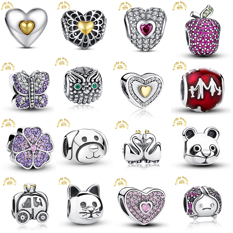 Wholesale Custom New Design 925 Silver Charm Bracelet Silver Charms 925 Sterling Charm Fashion Jewelry Pendants