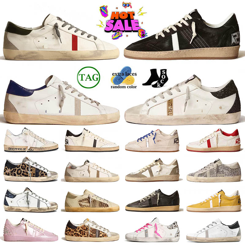 golden goosee sneakers women golden goose Top designer chaussures habillées cuir italien daim Dirty nappa bleu rouge noir hommes sneakers [code ：