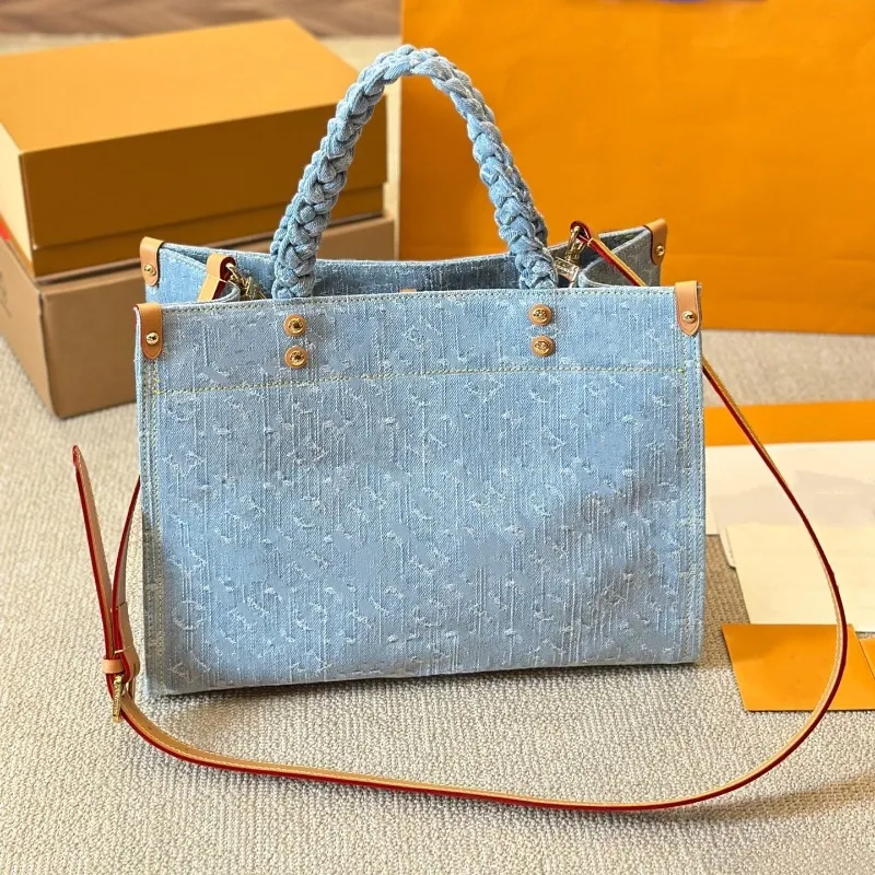 24SS Women's Luxury Designer New Jungle Bag Tote Bags Denim Shopping Bag Womens Handbag Shoulder Bags Crossbody Bag Commuter Solid Color Lar-image-991270544